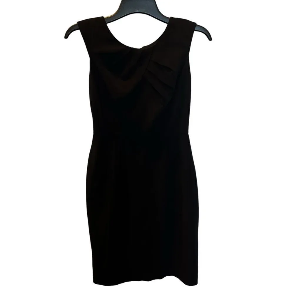 Adrianna Papell Women's Sleeveless Black Midi Dress size 8